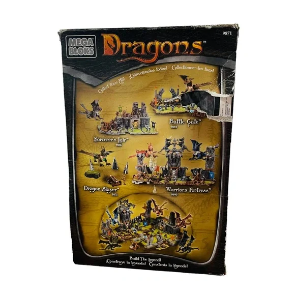 MEGA BLOKS DRAGONS, DRAGON SLAYER #9871 - NEW Open Box Fantasy Toys 8+ vintage - Picture 5 of 9